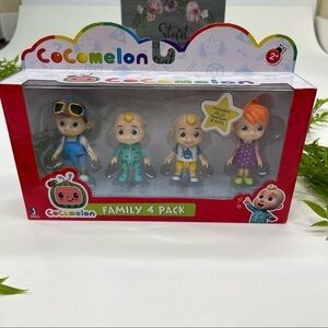 Cocomelon Friends & Family, 4 Figure Pack - 3 Inch Character Toys